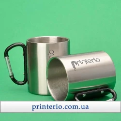 Чашка для сублимации Sublime с ручкой карабин 330 мл с лого